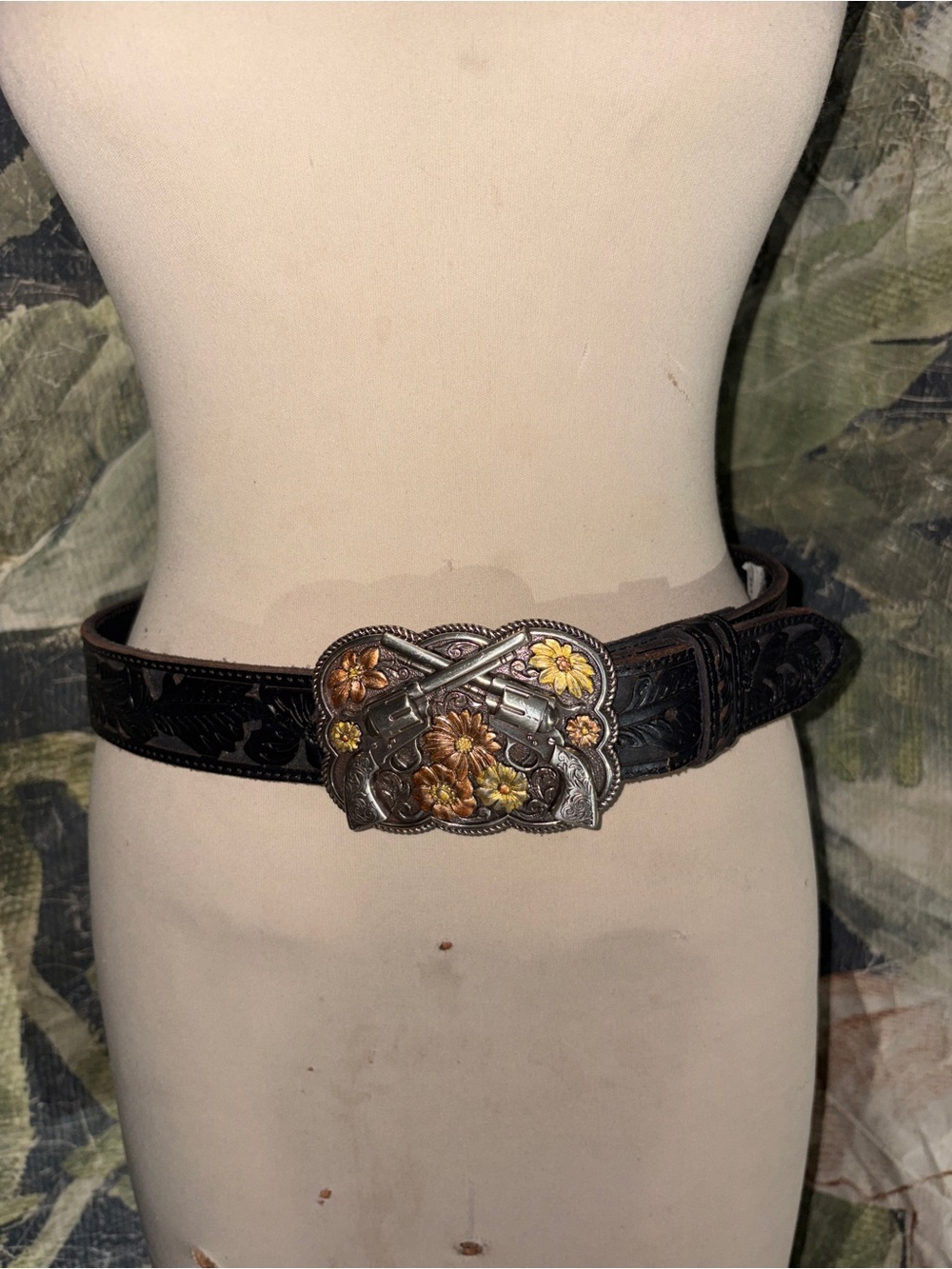 Tony Llama Bandit Queen Leather Buckle Belt